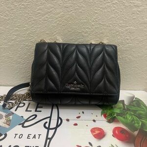 Kate Spade Black Quilted Crossbody Bag